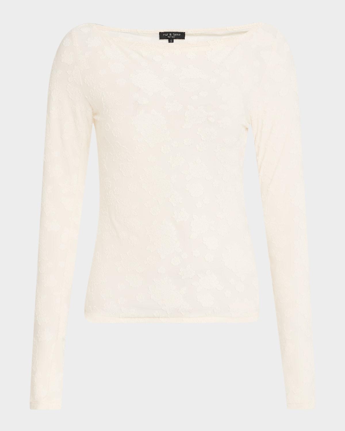 angel long-sleeve lace top