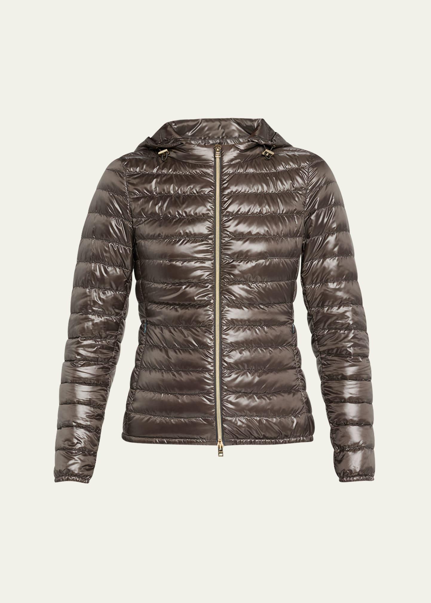 angela short down jacket with detachable hood