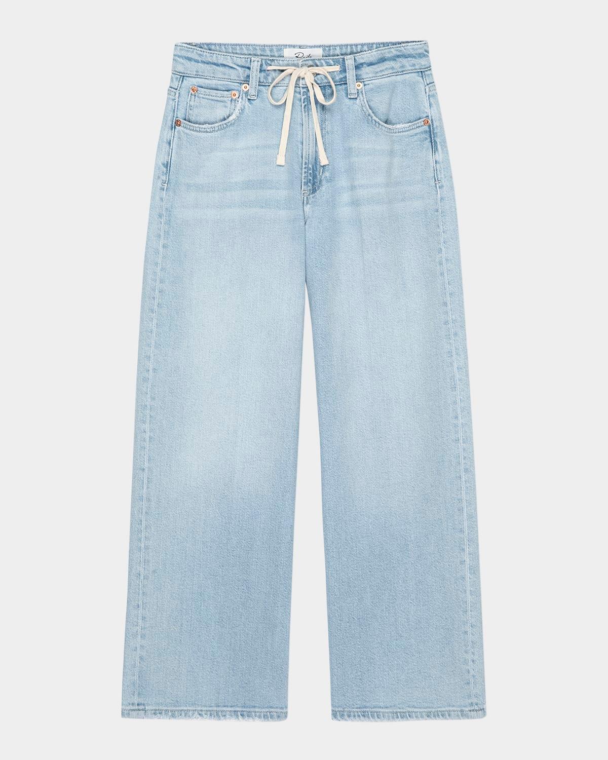 angeleno drawstring wide-leg jeans