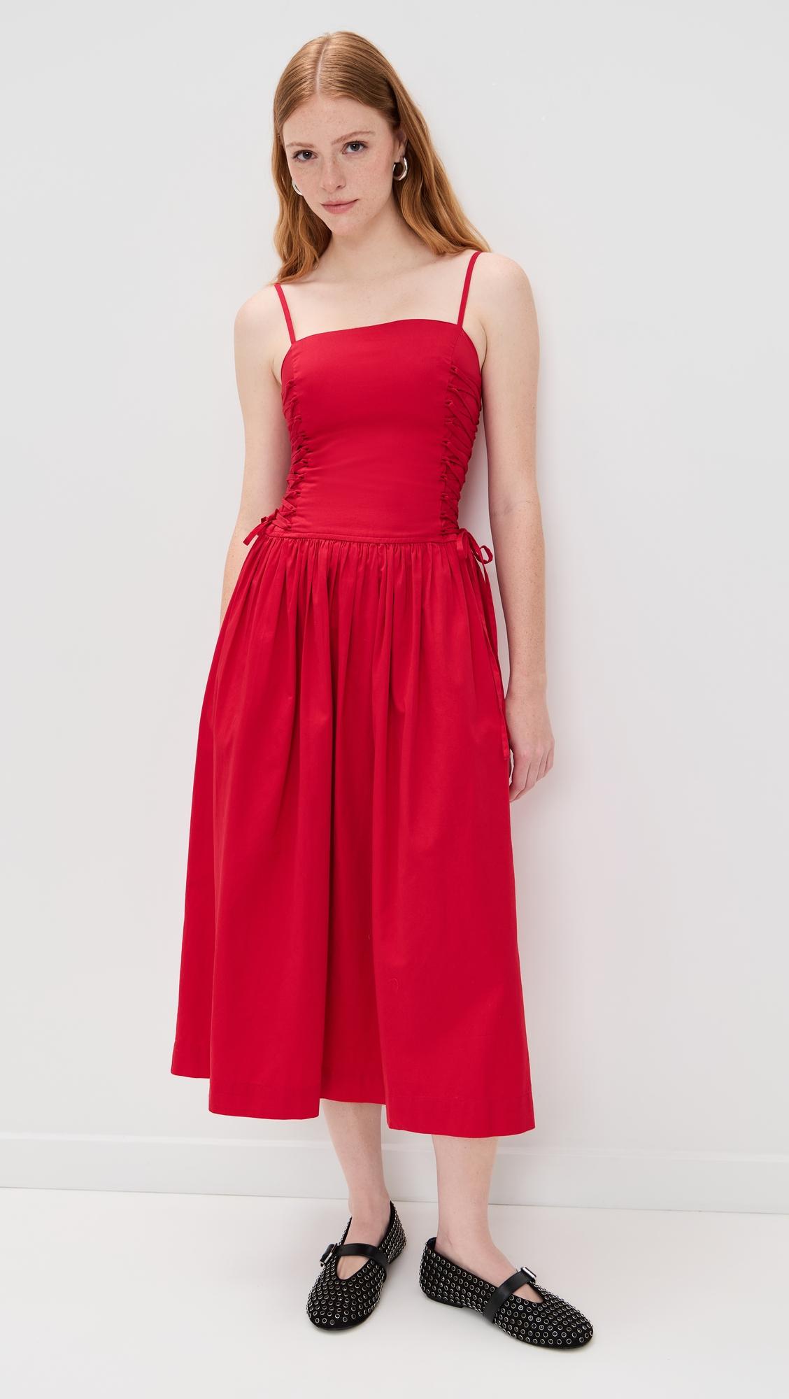 angelina midi lace dress