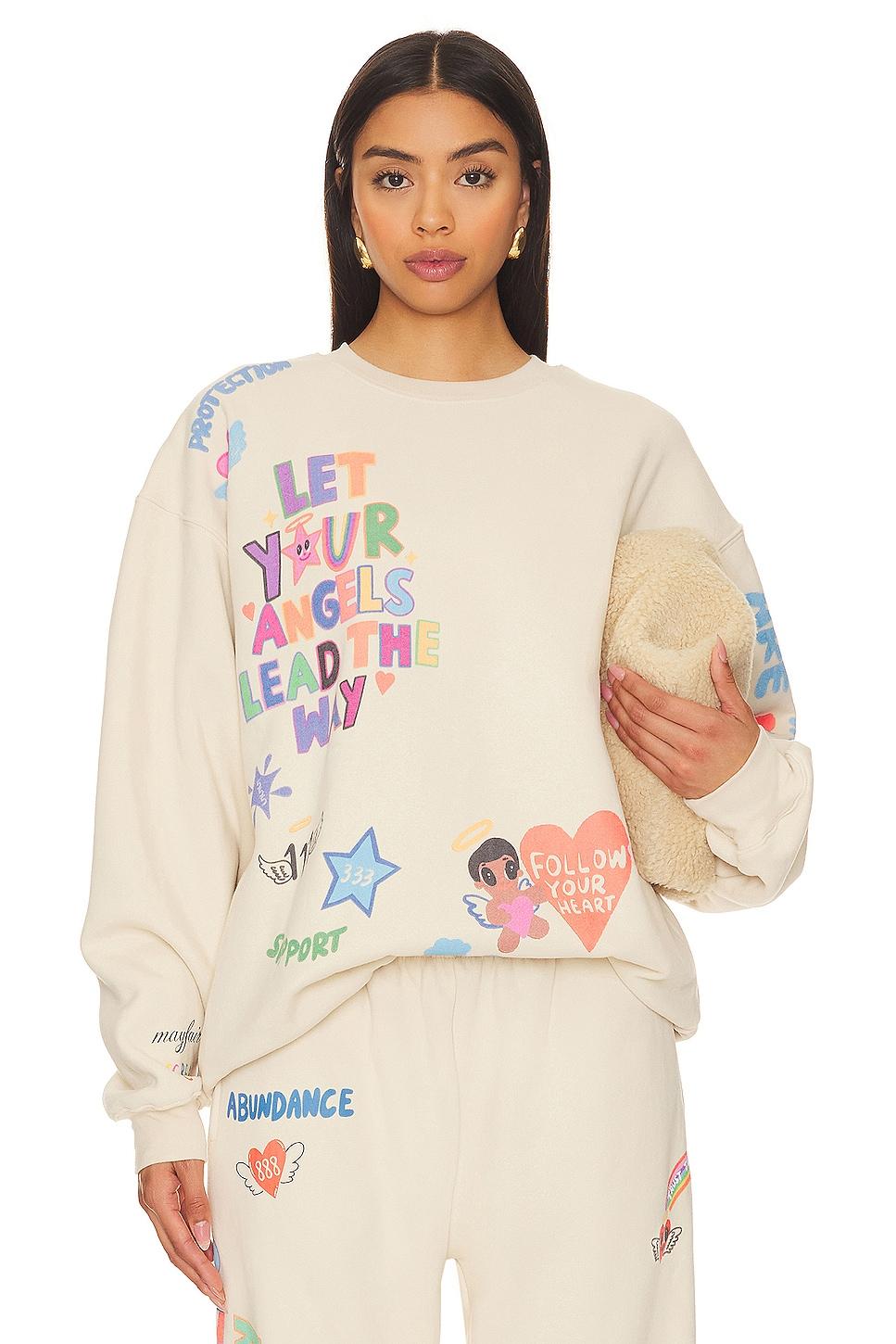 angels all around you crewneck