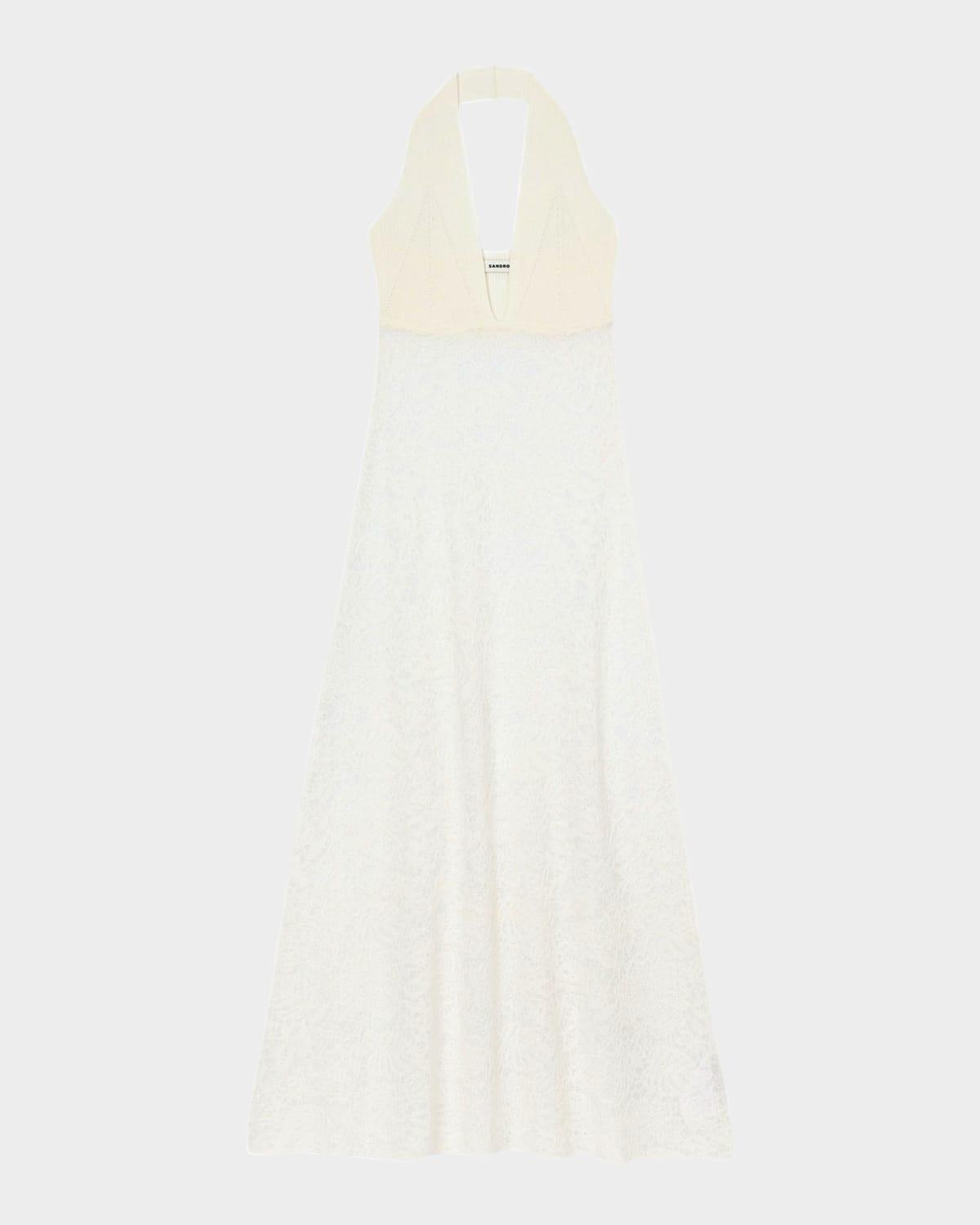 angie floral lace midi dress
