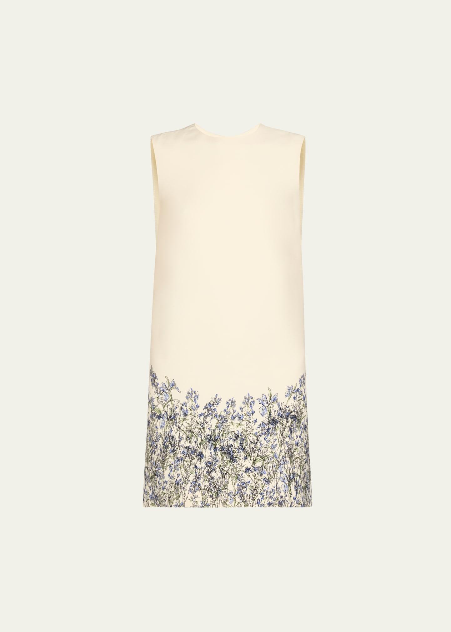 ani floral hem wool mini dress