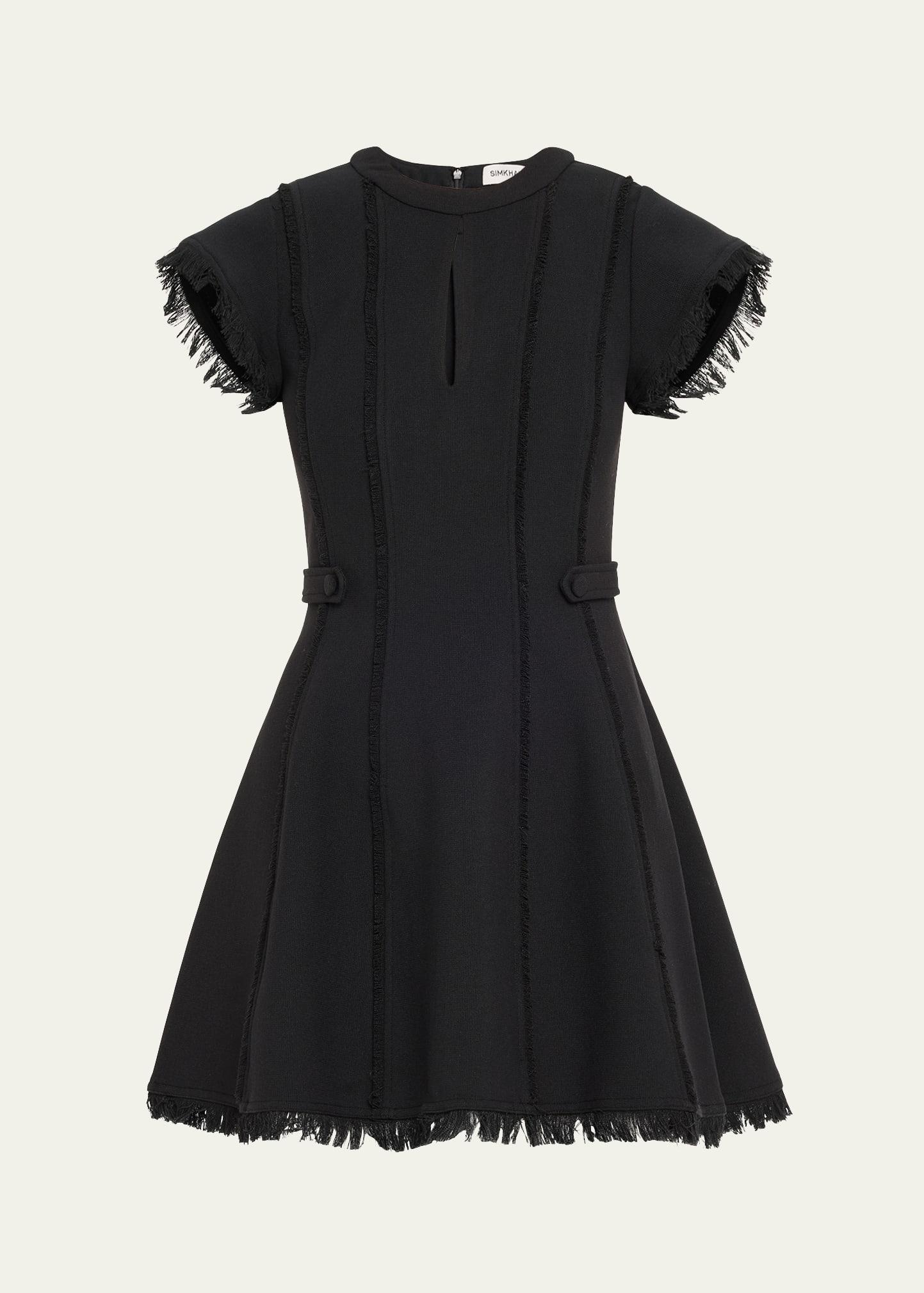 anielle fringe short-sleeve mini dress