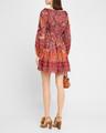 anika v-neck long-sleeve mini dress