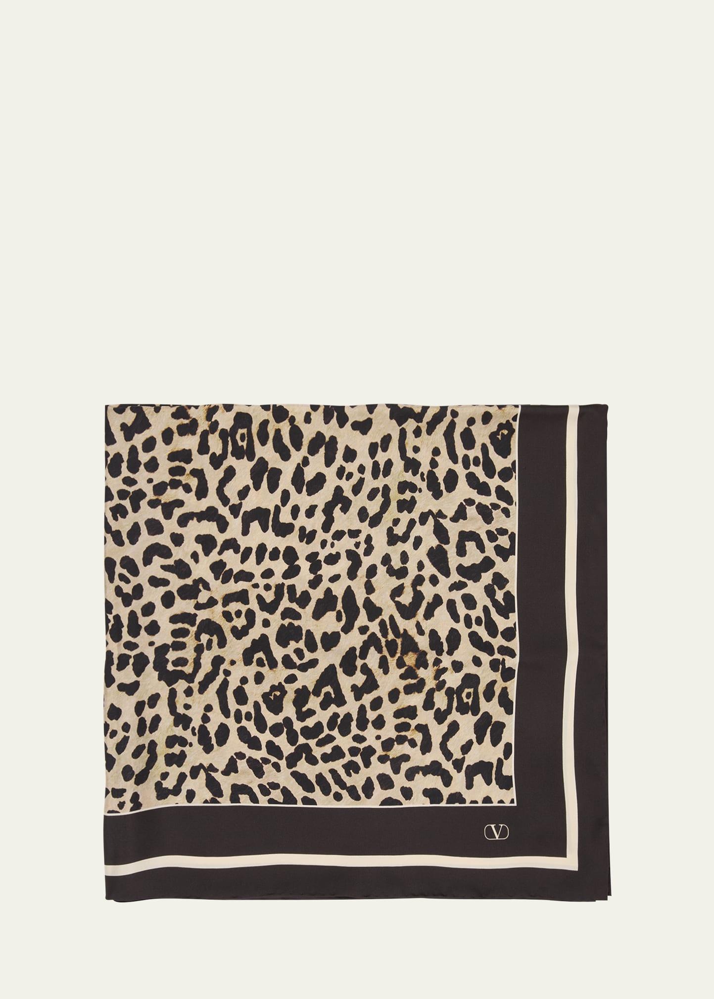 animal print silk scarf