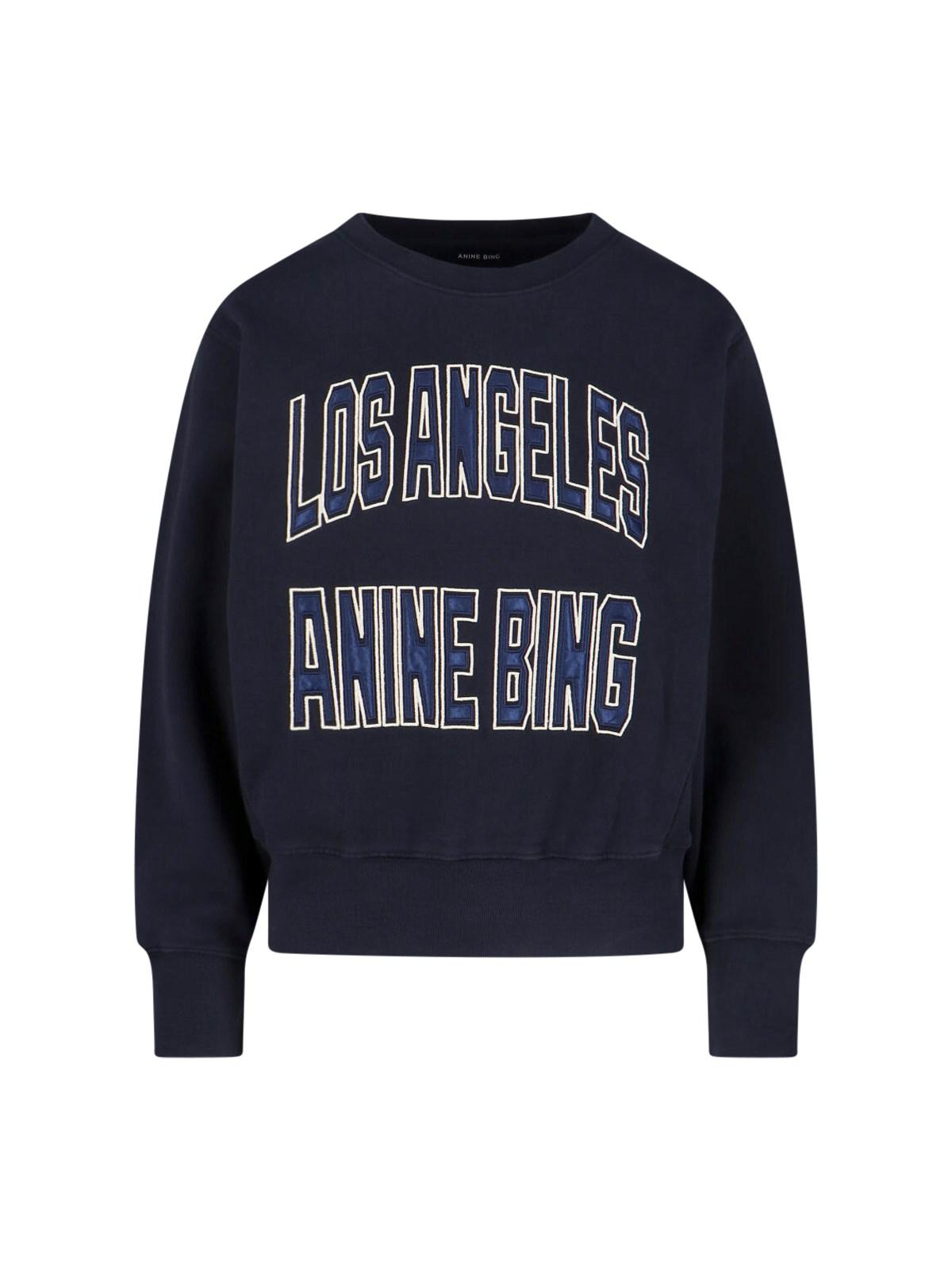 anine bing "harry" logo sweatshirt