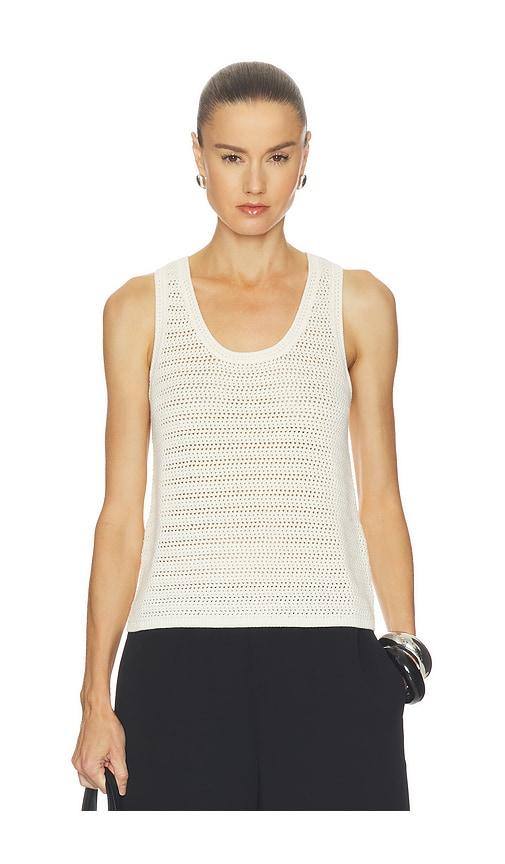 anine bing arie tank in ivory.