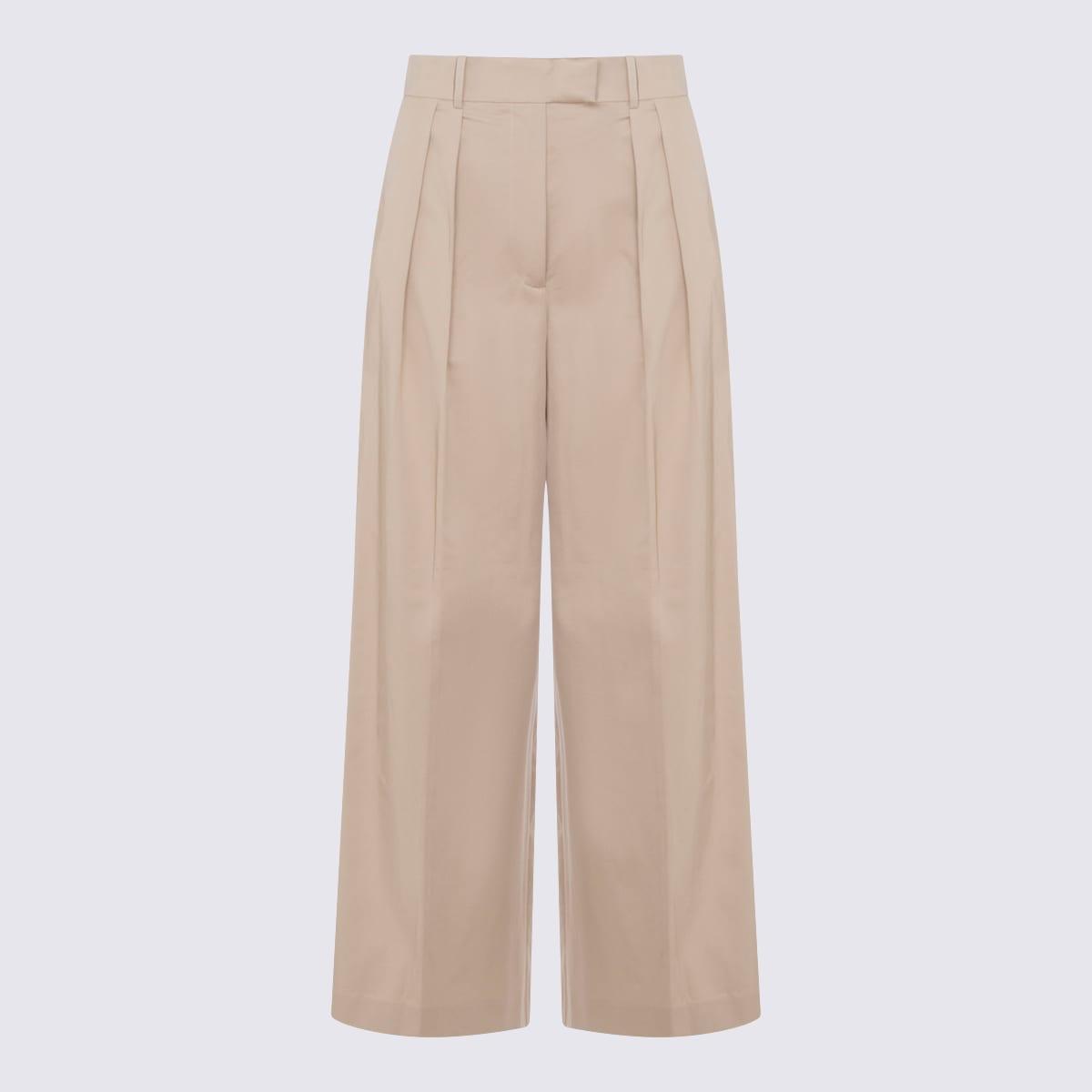 anine bing beige cotton pants