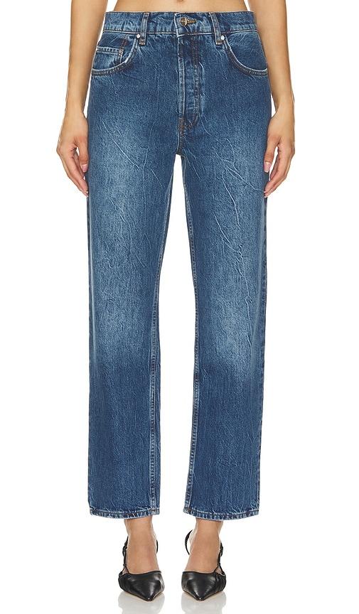 anine bing benson jeans in denim-dark.