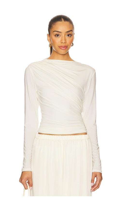 anine bing bray top in ivory.
