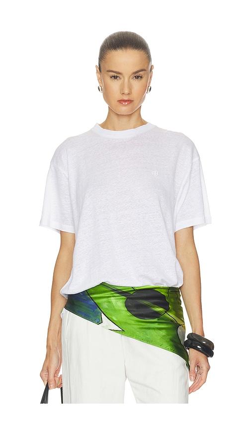 anine bing cade tee in white.