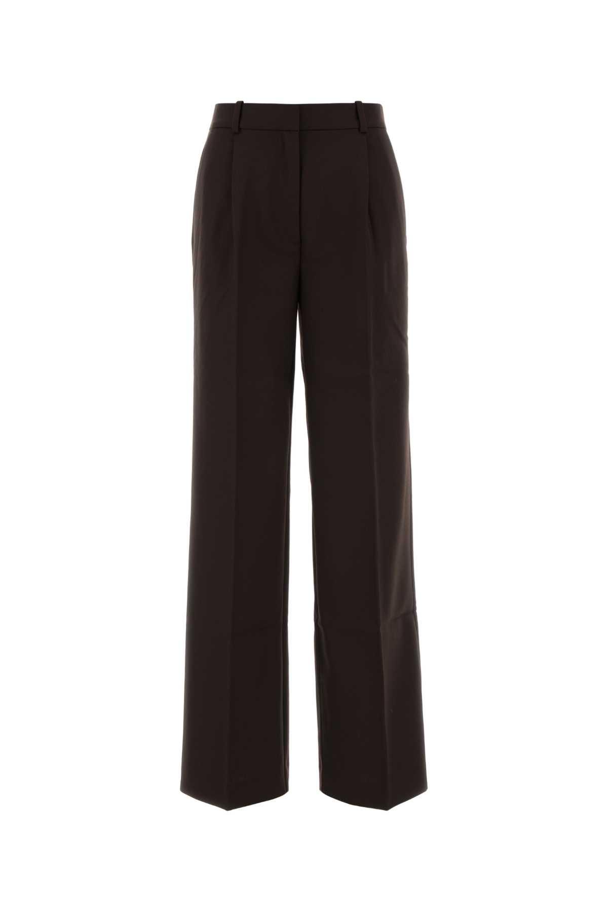 anine bing chocolate polyester blend palazzo pant