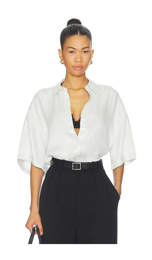 anine bing coco shirt in mint.