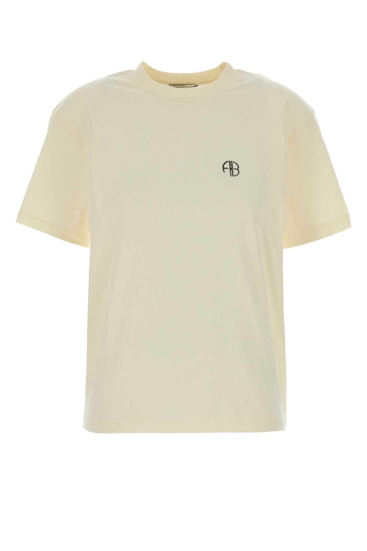 anine bing cream cotton wagner t-shirt
