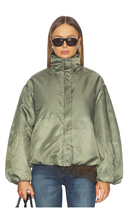 anine bing cyrus jacket in army.