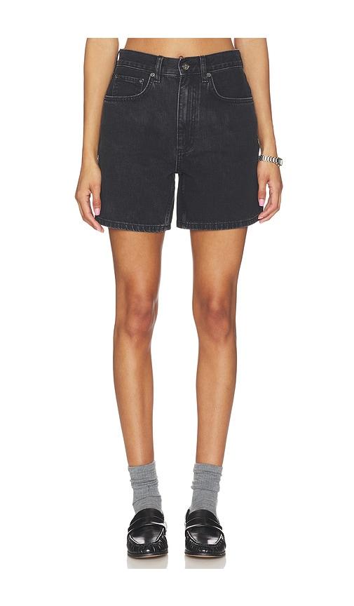 anine bing delaney short in black.