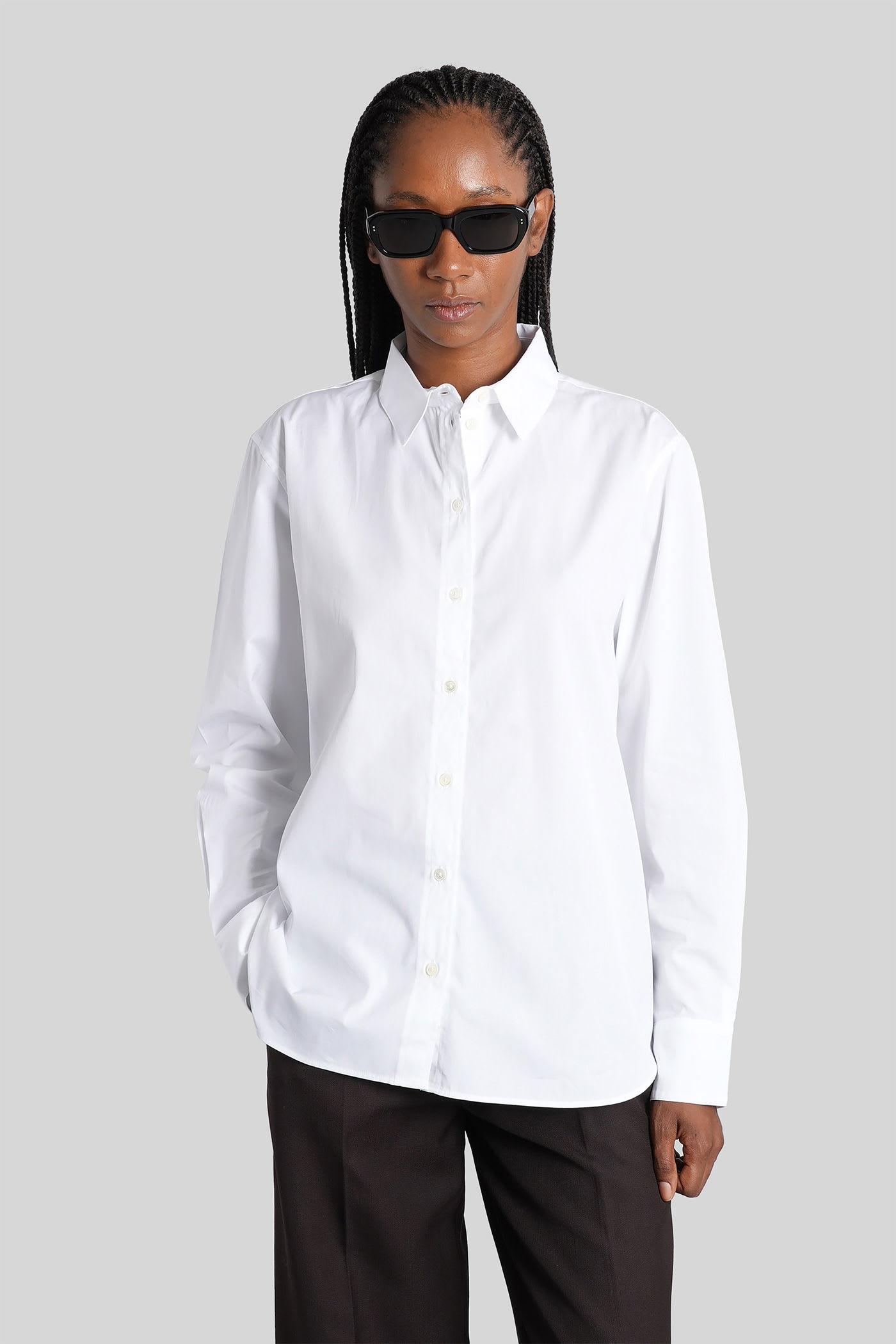 anine bing essie shirt in white cotton