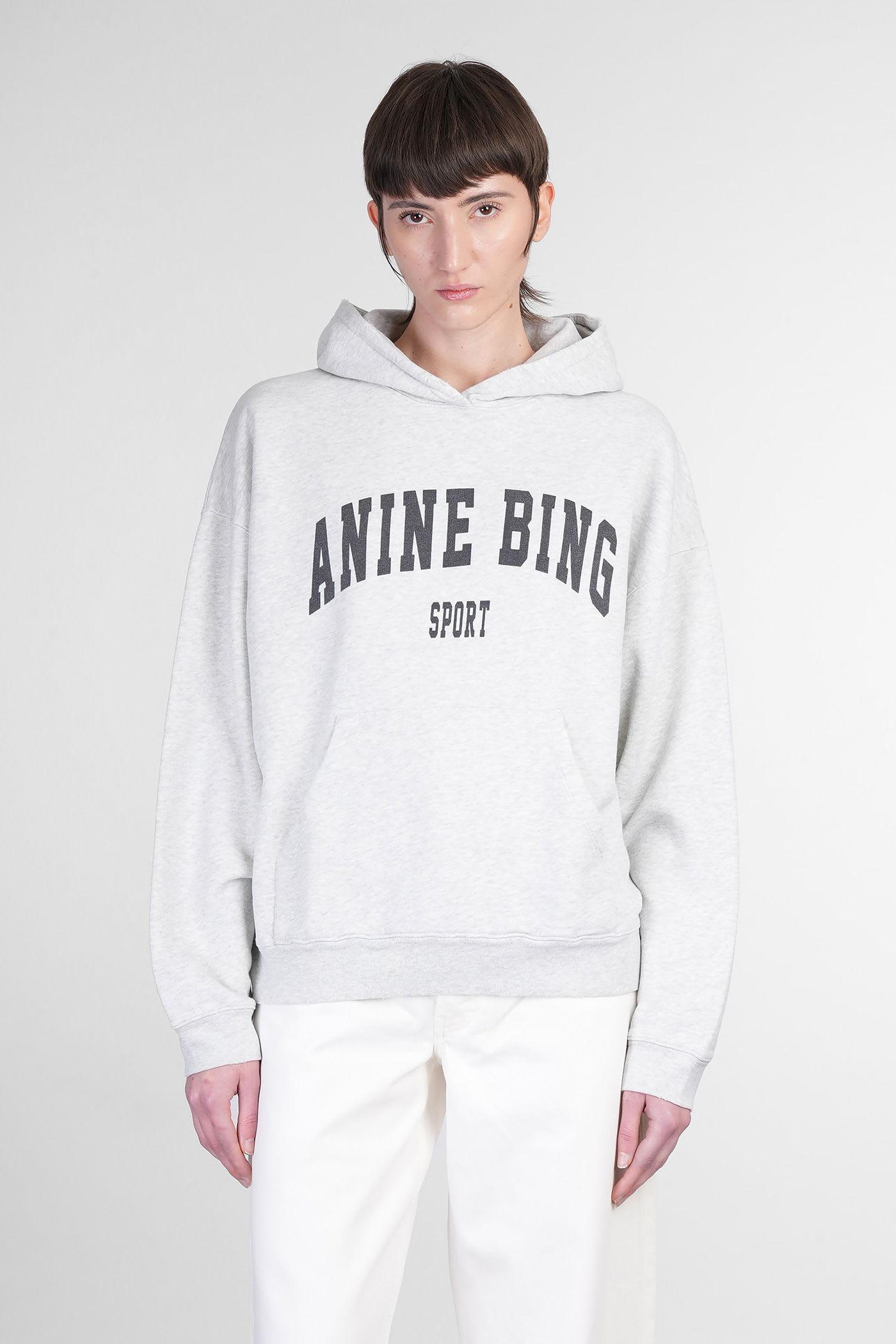 anine bing harvey sweatshirt in grey cotton