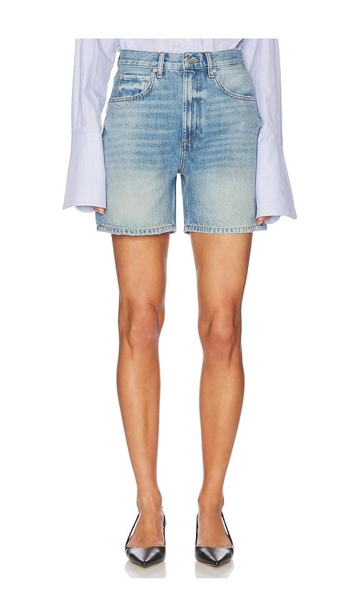 anine bing heath short in blue.