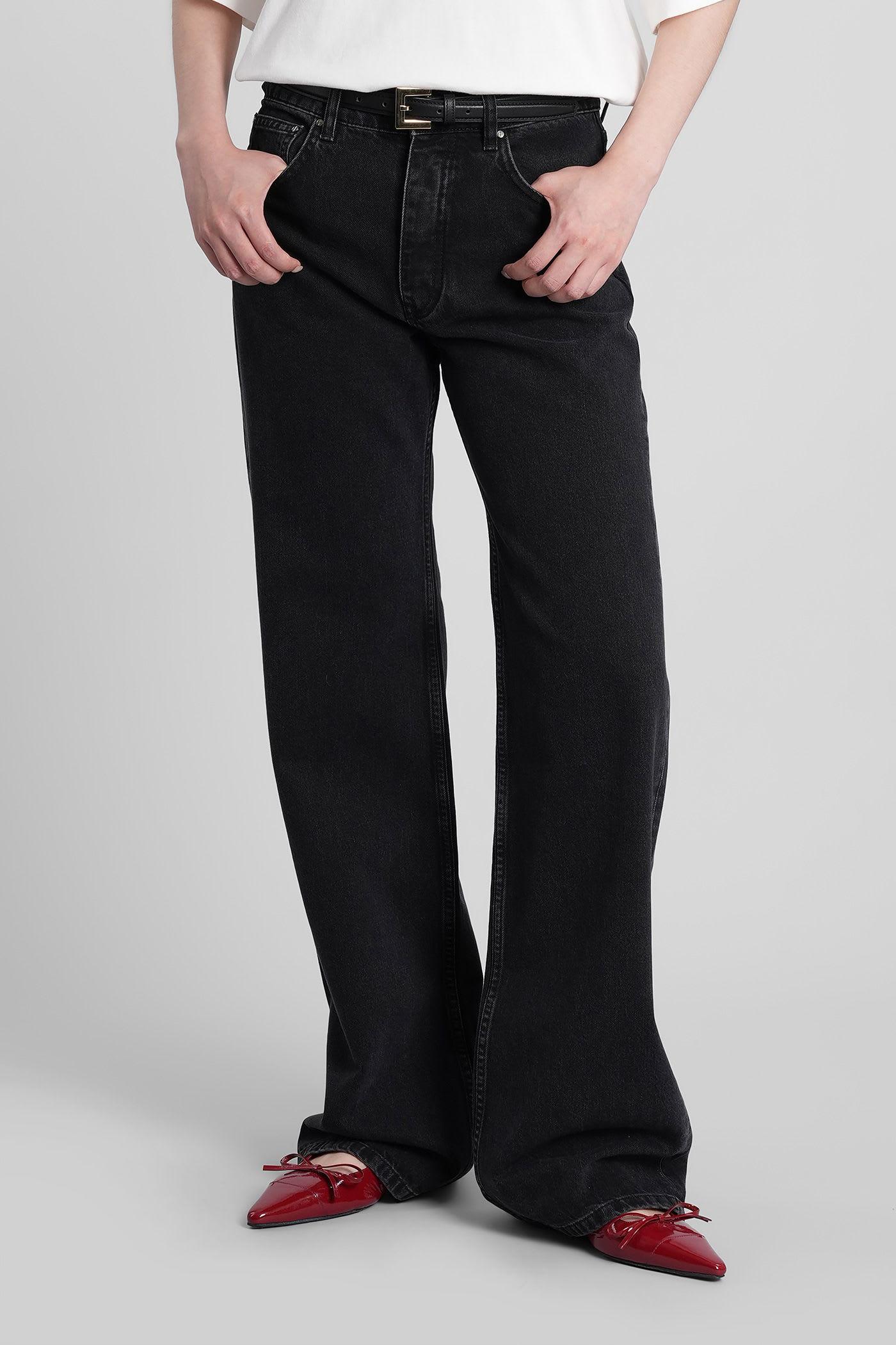 anine bing hugh jeans in black cotton