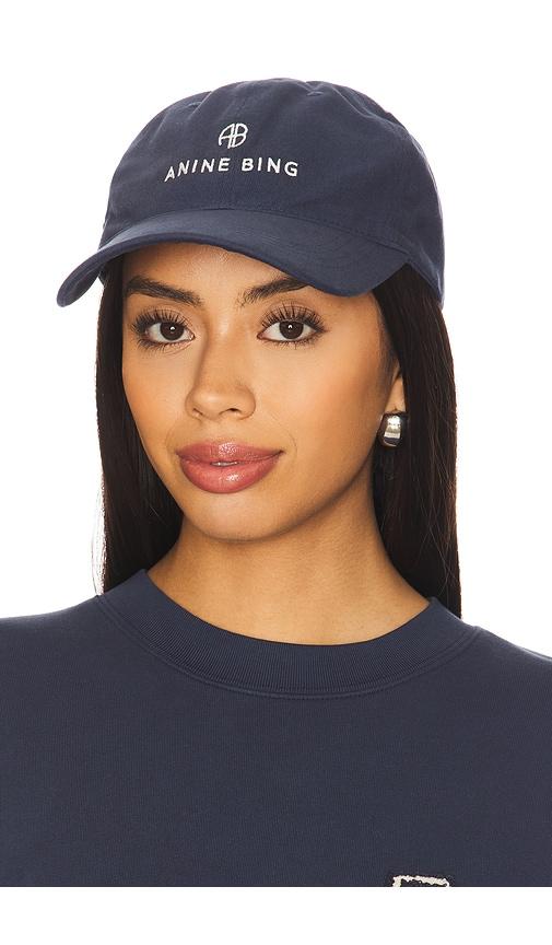 anine bing jeremy baseball cap in navy.