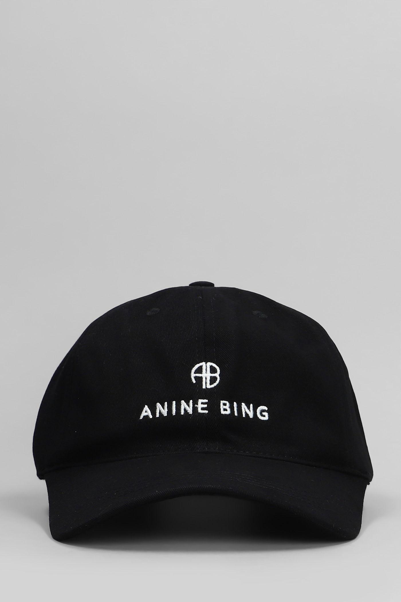 anine bing jeremy hats in black cotton