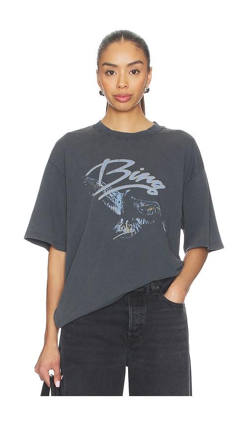 anine bing kent eagle tee in charcoal.