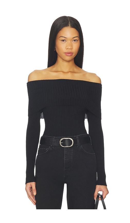 anine bing kira sweater in black.
