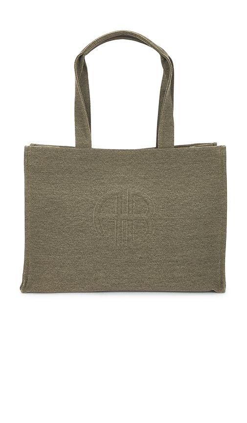 anine bing lara tote bag in sage.