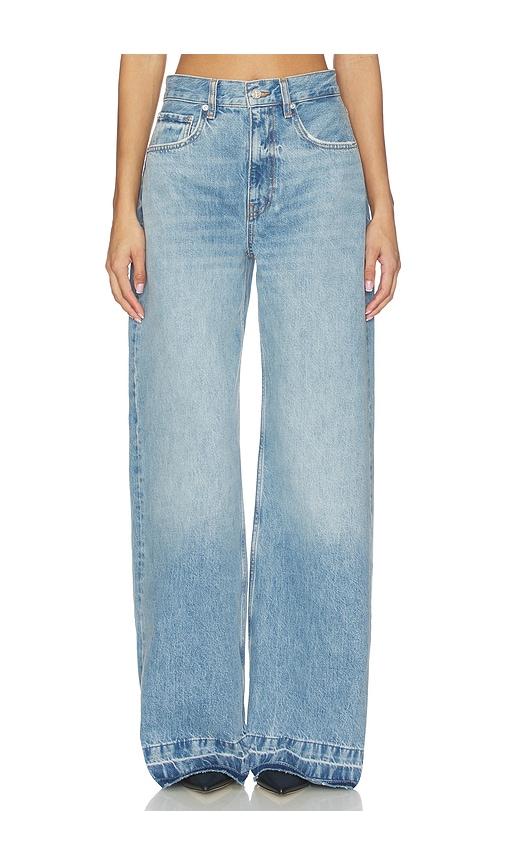 anine bing lewis jean in navy.