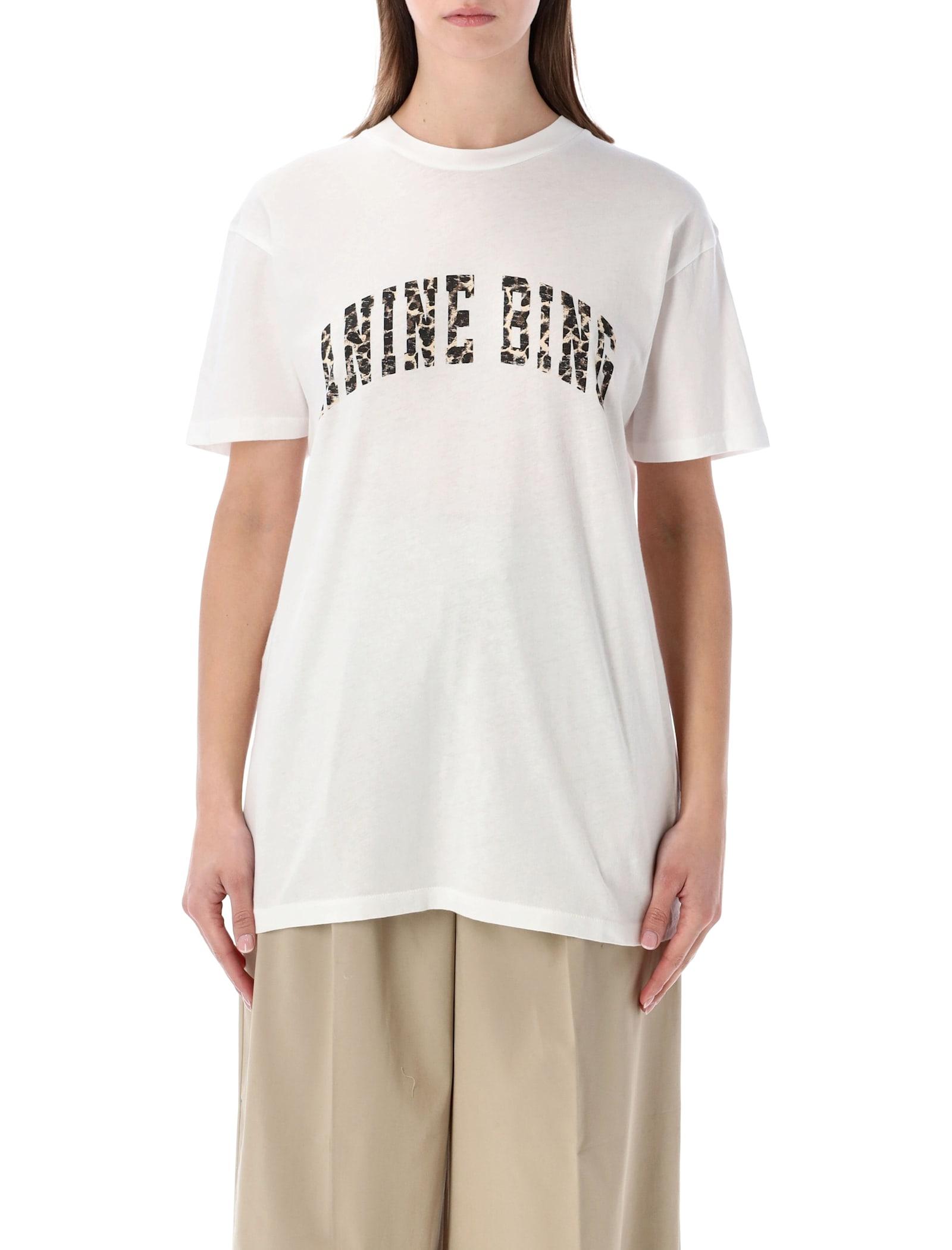 anine bing logo leo t-shirt