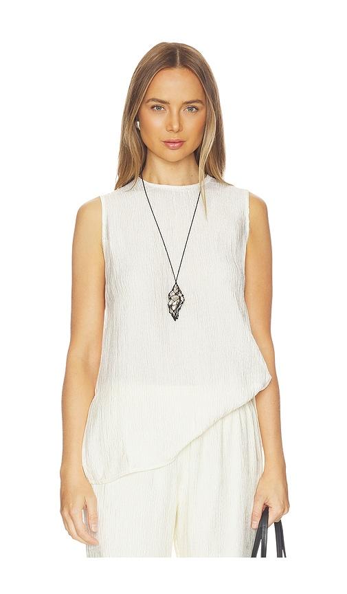 anine bing malia top in cream.