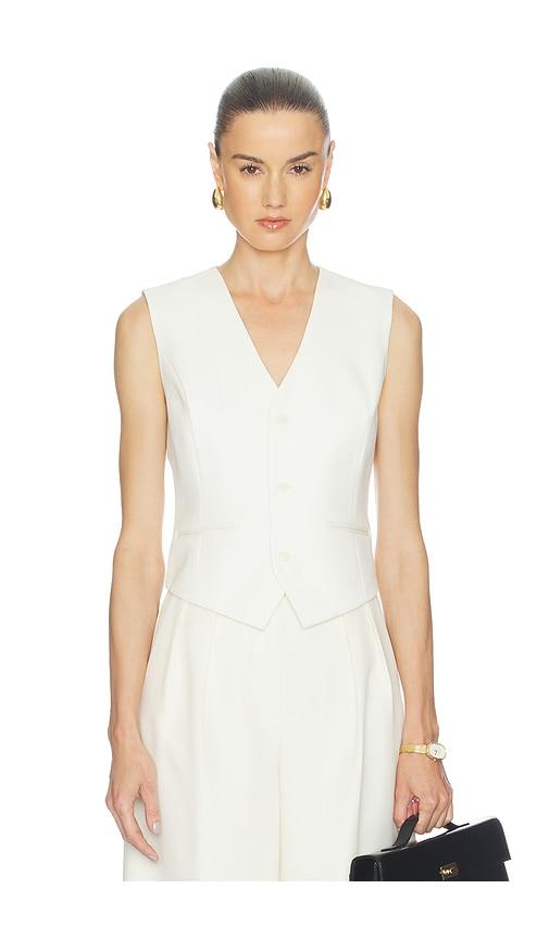 anine bing mario vest in cream.