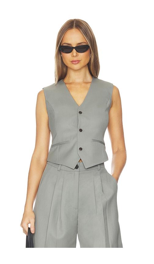 anine bing mario vest in grey.