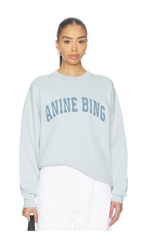 anine bing miles sweatshirt anine bing in baby blue.