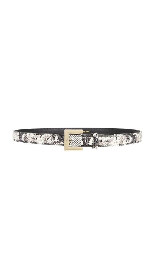 anine bing nicola belt in black,cream.