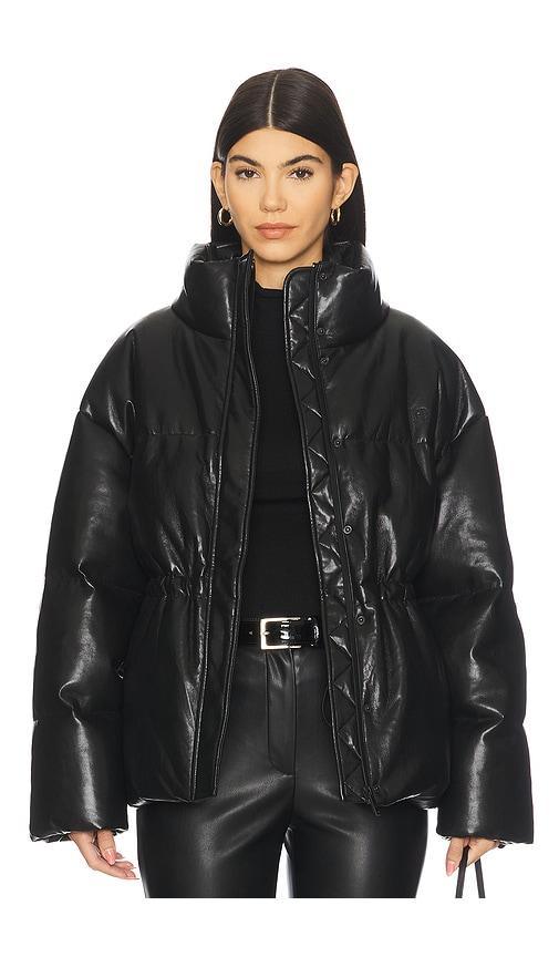 anine bing oslo puffer in black.