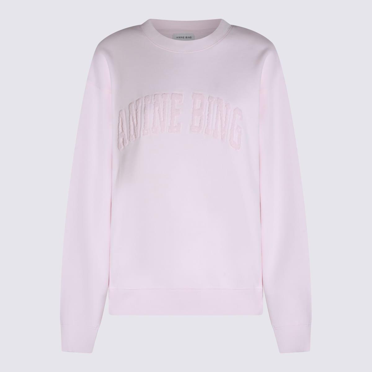 anine bing pink cotton sweatshirt