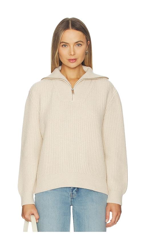 anine bing sammy sweater in beige.
