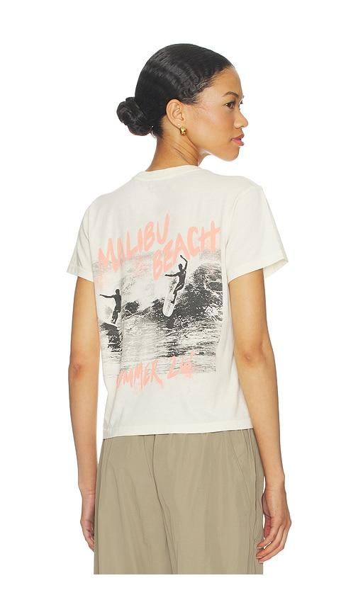 anine bing shelley tee surfer in ivory.