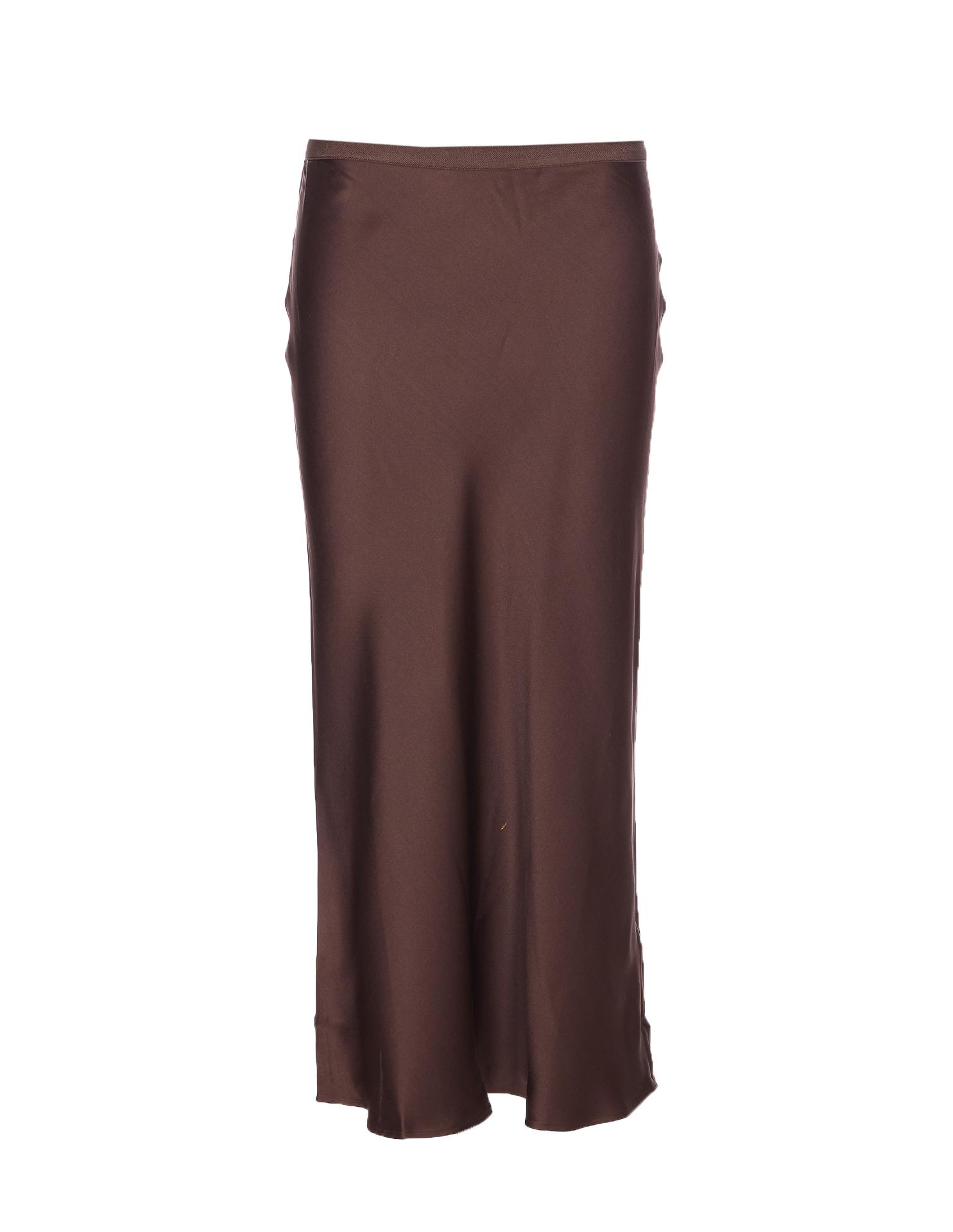 anine bing skirts brown silk - women
