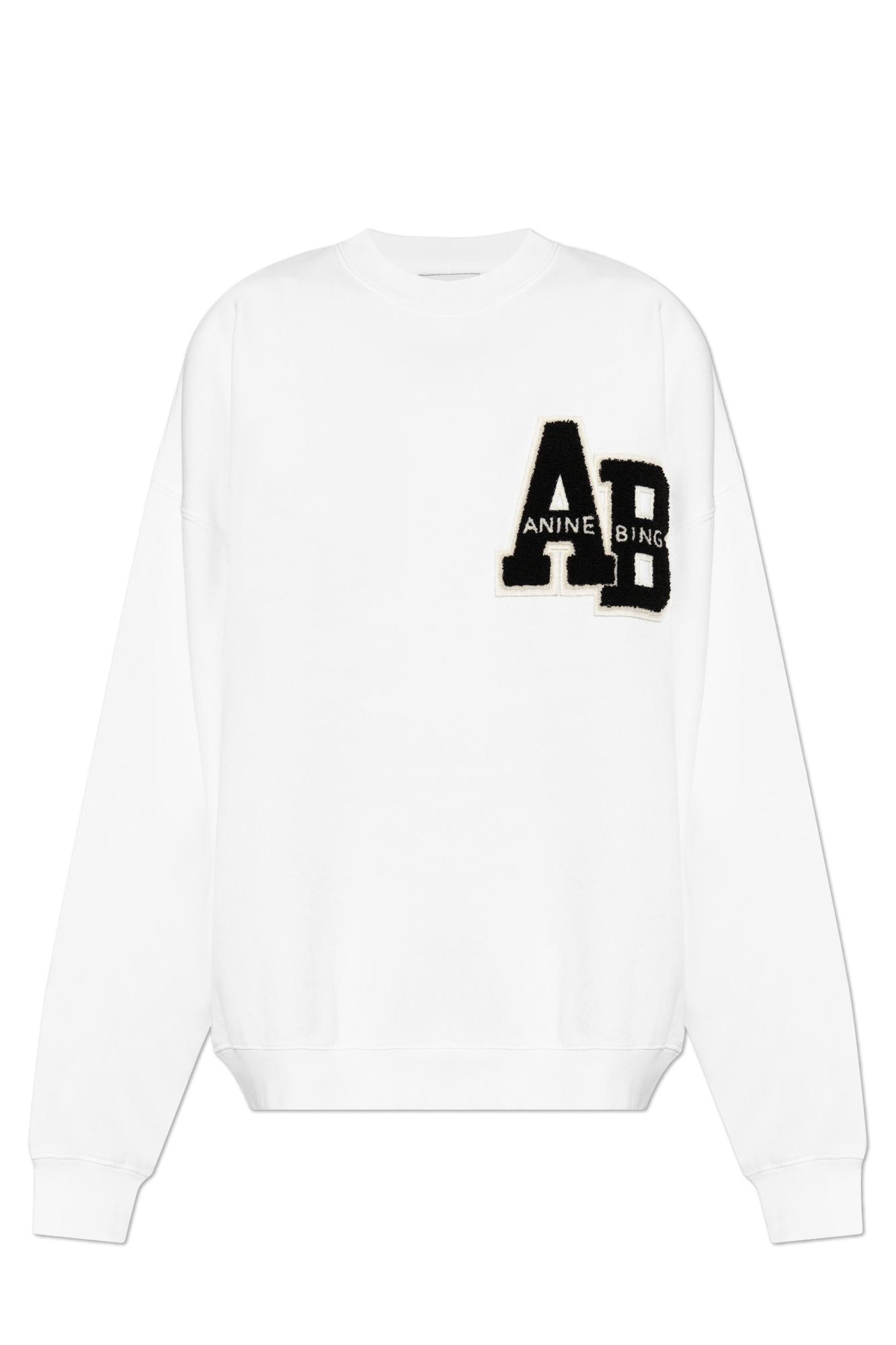 anine bing sweatshirt with logo patch