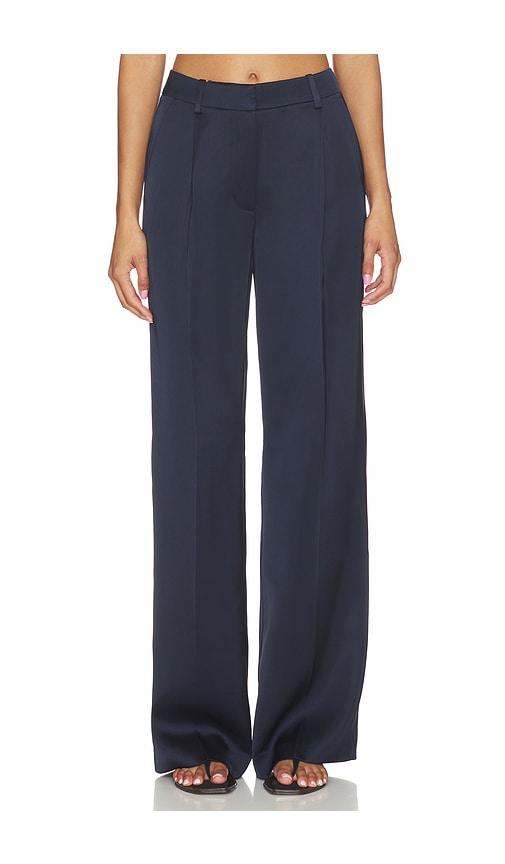 anine bing trent trouser in navy.