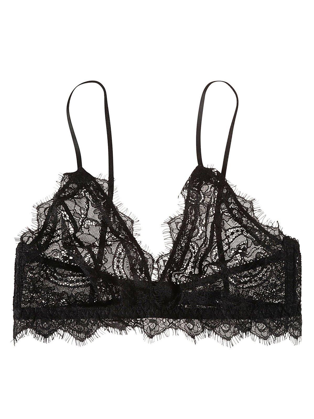 anine bing triangle cup sheer lace bra