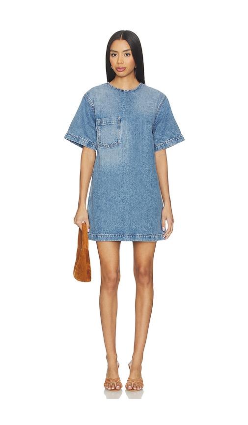 anine bing tulah dress in blue.