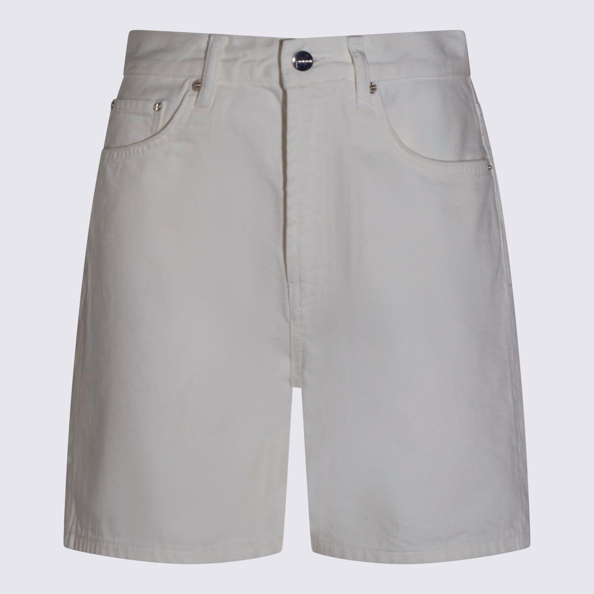 anine bing white cotton shorts
