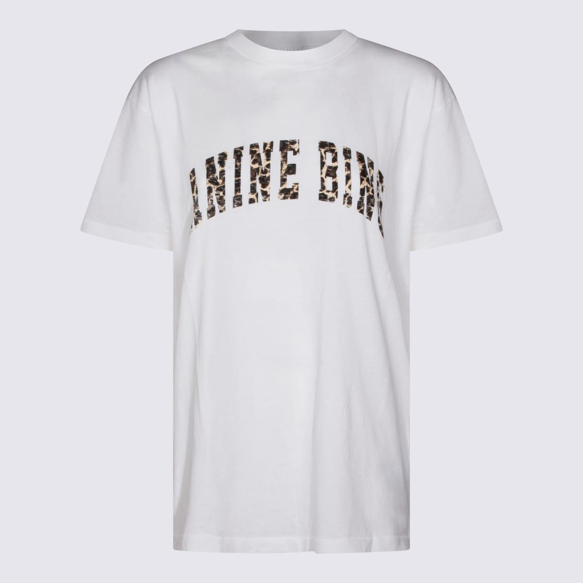 anine bing white cotton t-shirt