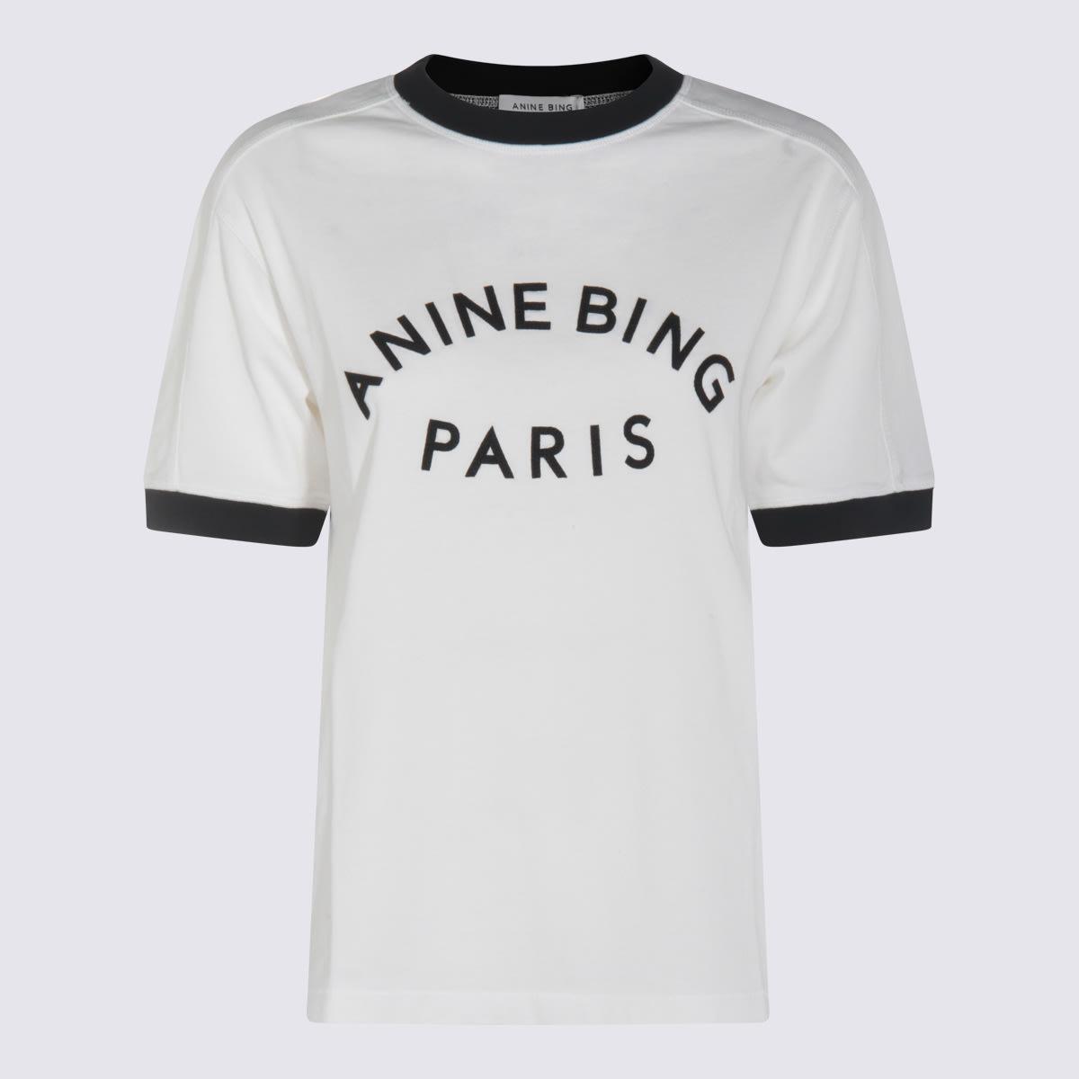 anine bing white cotton t-shirt