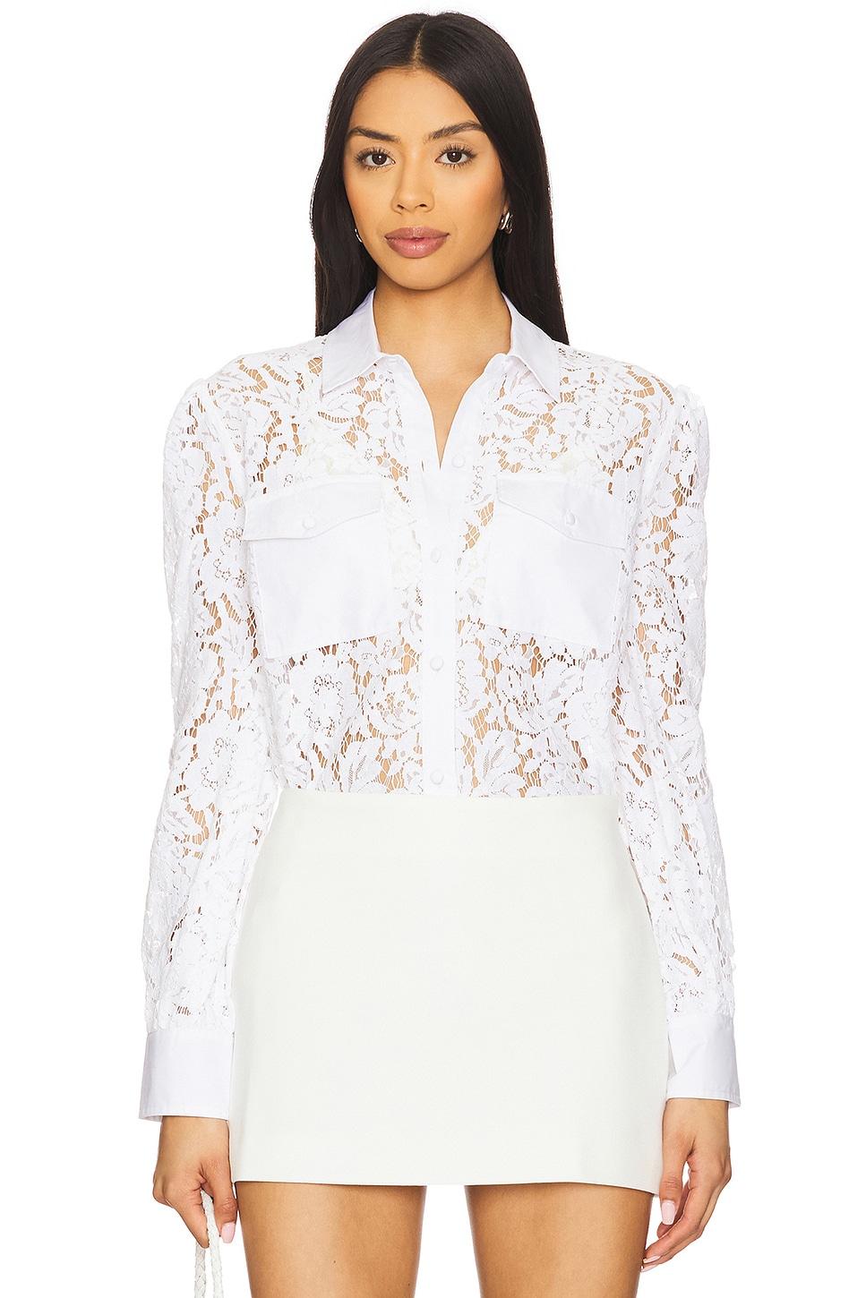 anisa lace poplin shirt